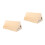 2Pcs Light Yellow Solid Wood Wheel Chocks for Trucks and Rvs Anti-Slip 8