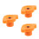 3Pcs Electronic Keyboard Power Button Replacement in Orange Rubber 10