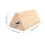 2Pcs Light Yellow Solid Wood Wheel Chocks for Trucks and Rvs Anti-Slip 9
