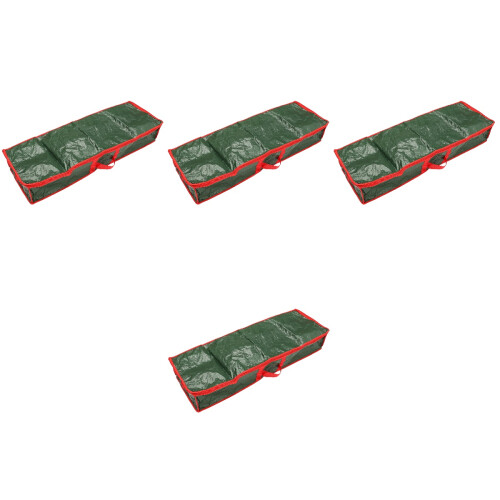 4Pcs Green Wrapping Paper Storage Organizer Under Bed Gift Storage Bag 2