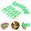 300Pcs Light Green Chicken Identification Bands Plastic Leg Rings Set 10