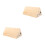 2Pcs Light Yellow Solid Wood Wheel Chocks for Trucks and Rvs Anti-Slip 4