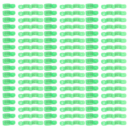 300Pcs Light Green Chicken Identification Bands Plastic Leg Rings Set 2