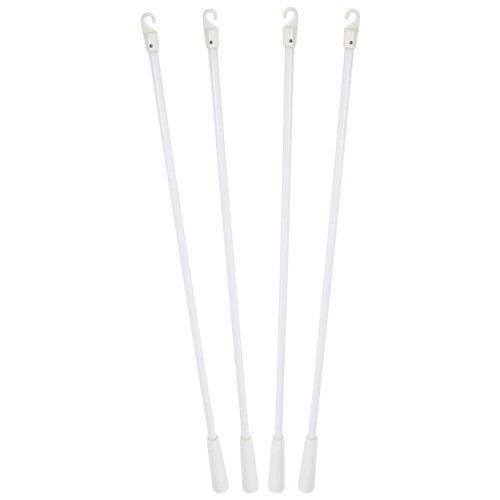 8Pcs White Blind Wands with Hook Window Blind Replacement Rods