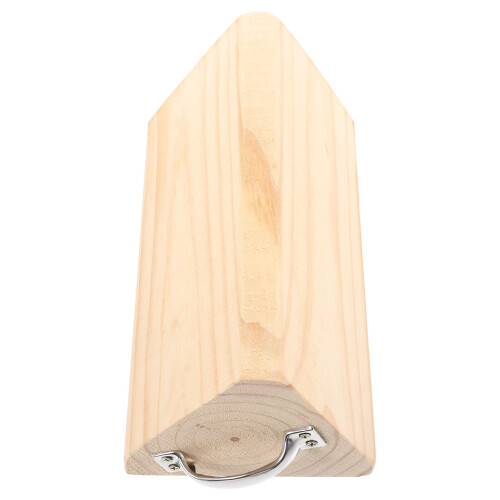 2Pcs Light Yellow Solid Wood Wheel Chocks for Trucks and Rvs Anti-Slip 1