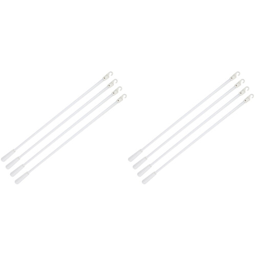 8Pcs White Blind Wands with Hook Window Blind Replacement Rods 1