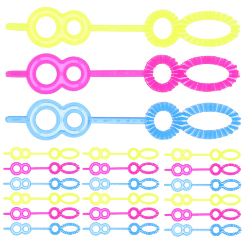 500Pcs Kids Bubble Maker Set Plastic Bubble Wand Tools Assorted Colors 2