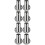 8Pcs Stainless Rod Socket Closet Bracket Silver for Bathroom 6