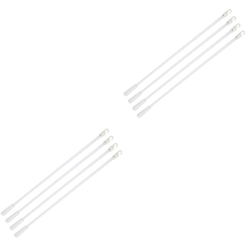 8Pcs White Blind Wands with Hook Window Blind Replacement Rods 2