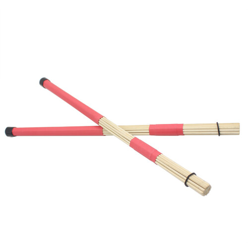 6Pcs Red Wooden Bamboo Drum Sticks Lightweight Comfortable Percussion