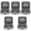 5Pcs Portable Hearing Aid Case ABS PVC Protective Storage Box White 5