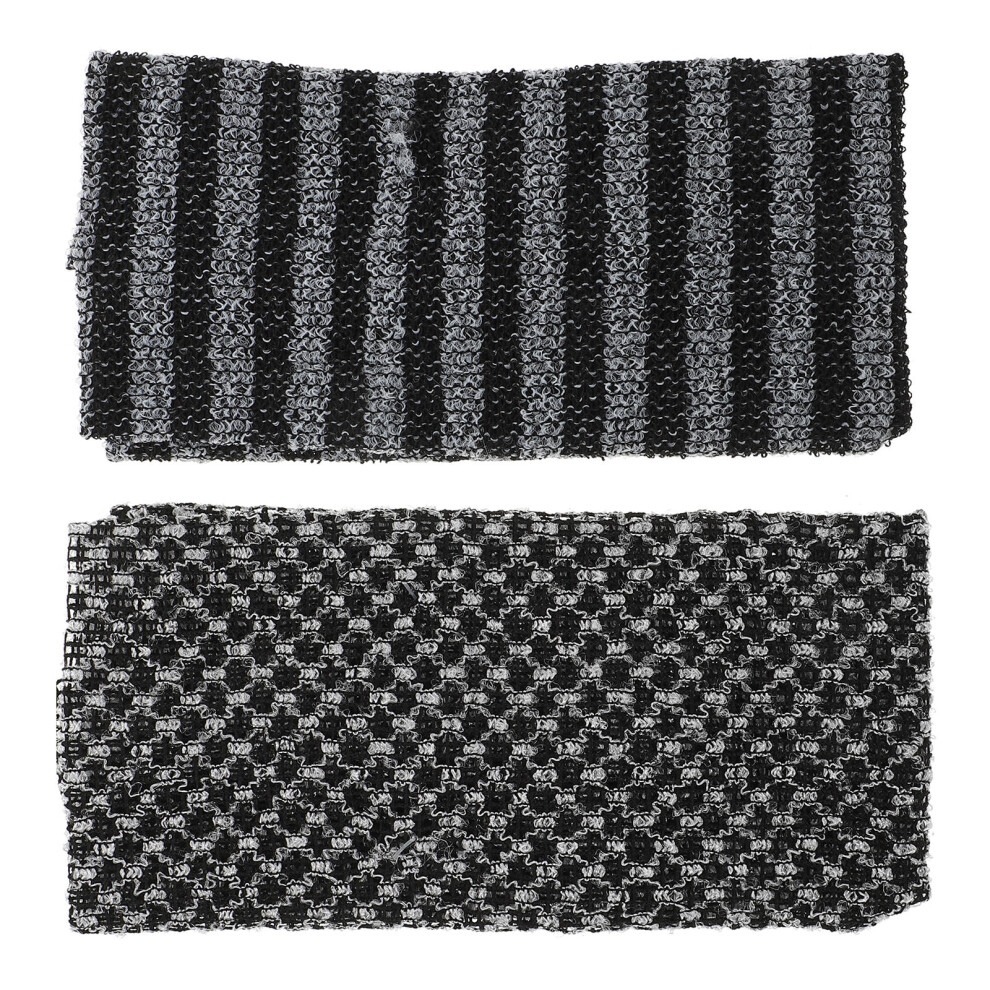 Artibetter Black 4Pcs Bath Exfoliating Towels For Body Skin Cleaning