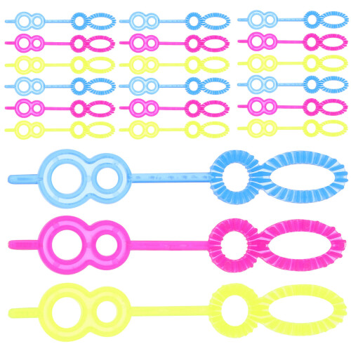500Pcs Kids Bubble Maker Set Plastic Bubble Wand Tools Assorted Colors 1