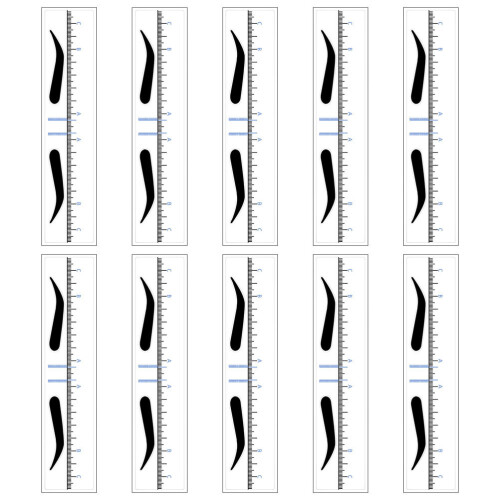 200 Pcs Eyebrow Makeup Stencils Shaping Ruler 1