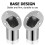 8Pcs Stainless Rod Socket Closet Bracket Silver for Bathroom 8
