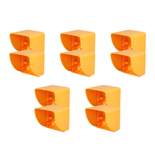 10Pcs Weatherproof Yellow Plastic Switch Socket Cover for Outdoor Use 2