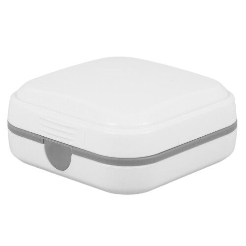 5Pcs Portable Hearing Aid Case ABS PVC Protective Storage Box White 2