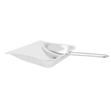 4Pcs Mini Stainless Steel Dustpan with Extended Handle for Office Use