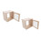 2Pcs Durable Beige Wood Milk Box with Lock Secure Wall Storage 7