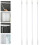 8Pcs White Blind Wands with Hook Window Blind Replacement Rods 8