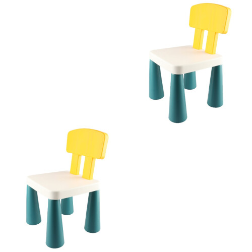 2Pcs Multifunction Baby Stool Eco Material Assorted Color Blocks Chair 2