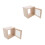 2Pcs Durable Beige Wood Milk Box with Lock Secure Wall Storage 5