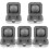 5Pcs Portable Hearing Aid Case ABS PVC Protective Storage Box White 4