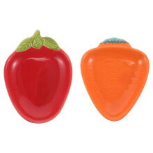 10Pcs Ceramic Fruit Decorative Plates Colorful Serving Dishes for Home