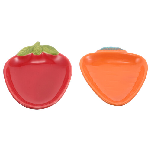 10Pcs Ceramic Fruit Decorative Plates Colorful Serving Dishes for Home 2