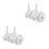 4Pcs White Plastic Rubber Replacement Wheels for Walkers Universal Fit 5