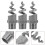 15Pcs Threaded Silver Lawn Sprayer Nozzle Fireproof Polished Stainless 8