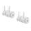 4Pcs White Plastic Rubber Replacement Wheels for Walkers Universal Fit 6