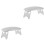 2Pcs Practical Foldable Nail Hand Rest Grey Plastic for Nail Art 5