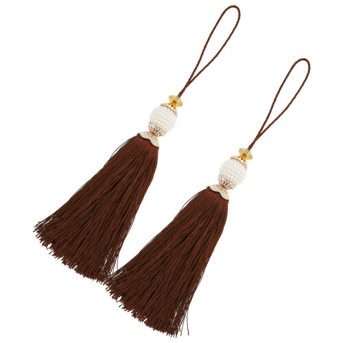 2Pcs Diy Polyester Tassels For Curtains And Bags
