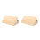 2Pcs Light Yellow Solid Wood Wheel Chocks for Trucks and Rvs Anti-Slip 7