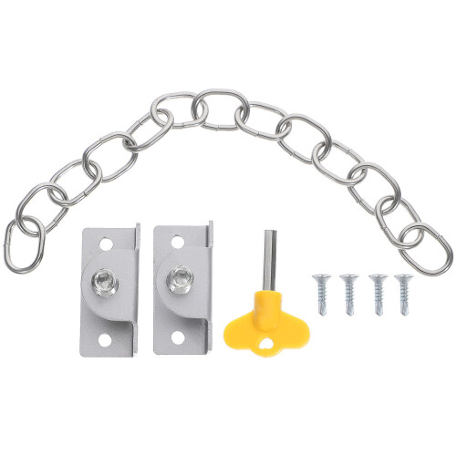 4 Sets Baby Proof Window Chain Locks Stainless Steel Security