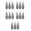 15Pcs Threaded Silver Lawn Sprayer Nozzle Fireproof Polished Stainless 3