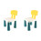 2Pcs Multifunction Baby Stool Eco Material Assorted Color Blocks Chair 2