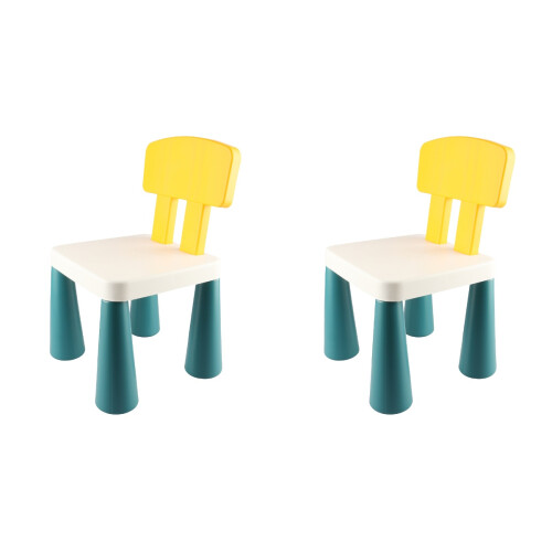 2Pcs Multifunction Baby Stool Eco Material Assorted Color Blocks Chair 1