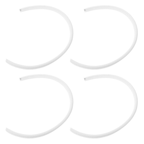 4Pcs Weather-Resistant White Rubber Downspout Covers for Gutter Safety