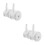 4Pcs White Plastic Rubber Replacement Wheels for Walkers Universal Fit 9