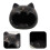 3Pcs Creative Ceramic Cat Ashtray Black Large Ash Tray for Smokers 8