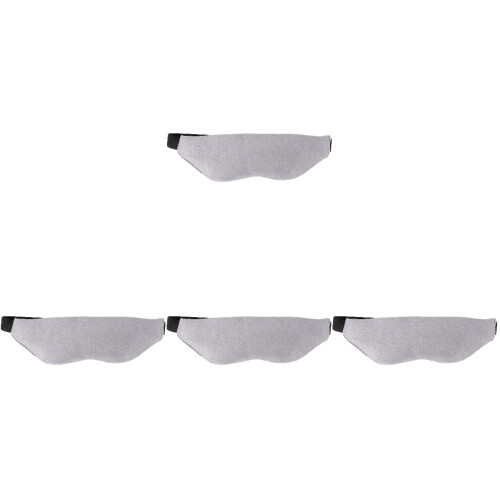 4Pcs Grey Sleep Eye Mask Adjustable Blindfold 2