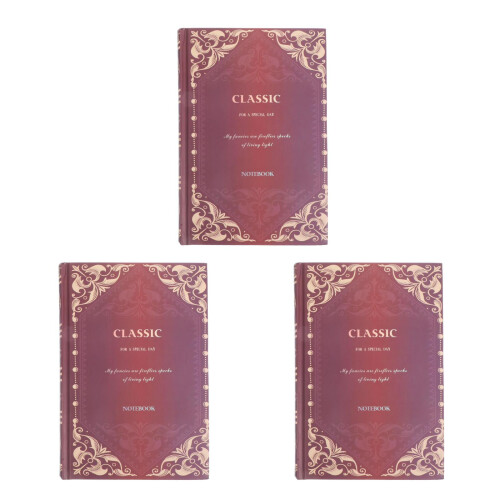 3Pcs Classic Vintage Hardcover Notebook Journal Book 2