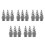 15Pcs Threaded Silver Lawn Sprayer Nozzle Fireproof Polished Stainless 7