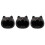 3Pcs Creative Ceramic Cat Ashtray Black Large Ash Tray for Smokers 6