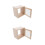2Pcs Durable Beige Wood Milk Box with Lock Secure Wall Storage 2