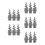 15Pcs Threaded Silver Lawn Sprayer Nozzle Fireproof Polished Stainless 2