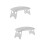 2Pcs Practical Foldable Nail Hand Rest Grey Plastic for Nail Art 8