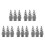 15Pcs Threaded Silver Lawn Sprayer Nozzle Fireproof Polished Stainless 4